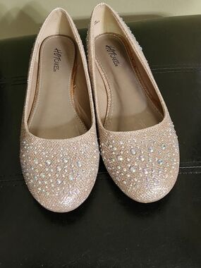 Hot Cakes Rose Gold Rhinestone Flats